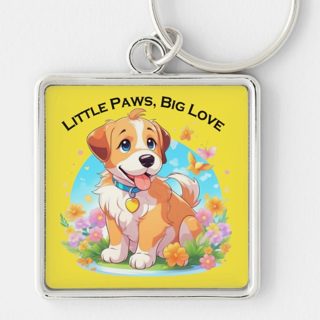 Chaveiro Pequenas Patas Bonitas Grande Amor (Frente)