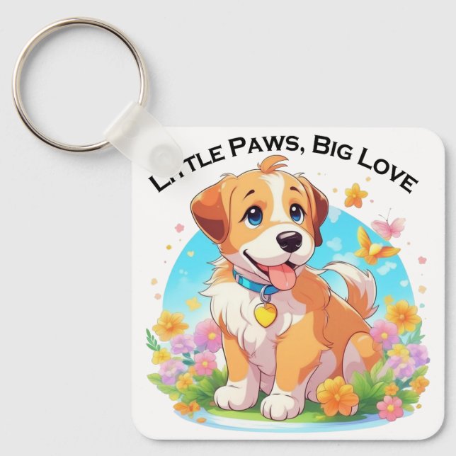 Chaveiro Pequenas Patas Bonitas Grande Amor (Frente)