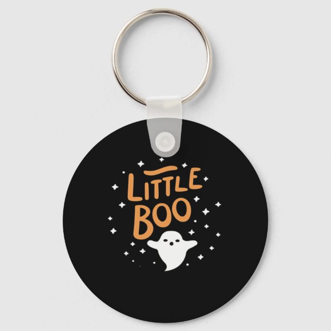 Chaveiro Pequeno Boo, Feliz Halloween Vintage Clássico (Frente)