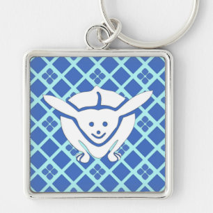 Chaveiro Pequeno coelho japonês, azul