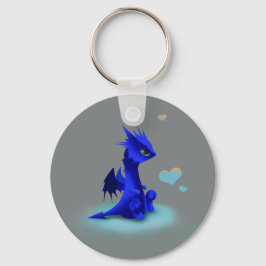 Chaveiro Pequeno dragão azul do amor