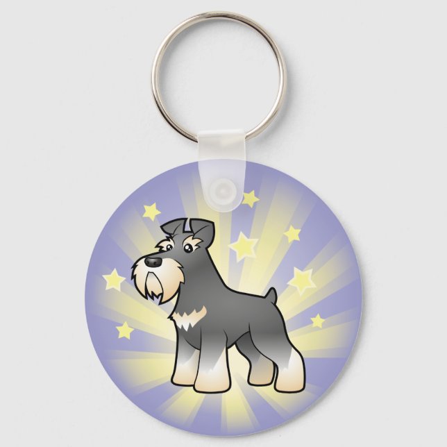 Chaveiro Pequeno Gigante/Padrão/Miniatura Schnauzer (Frente)