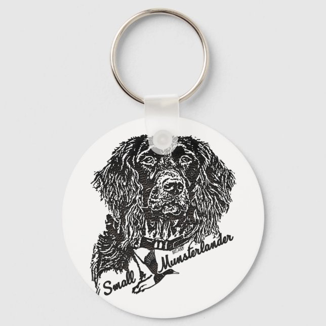 Chaveiro Pequeno Munsterlander (logótipo) (Frente)