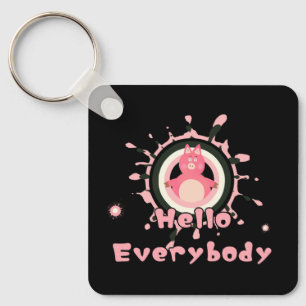 Chaveiro Pequeno porco rosa