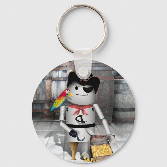 Chaveiro Pequeno Robo-x9 para falar como um dia pirata (Frente)