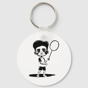 Chaveiro Pequeno Shuttle Esportivo do Garoto Badminton