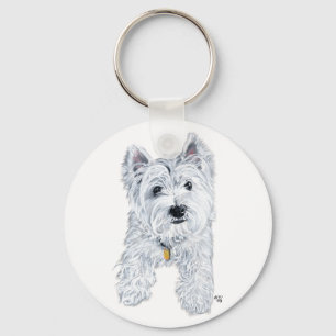 Chaveiro Pequeno Westie Curioso