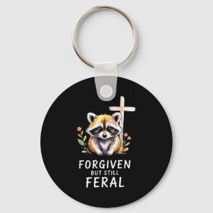 Chaveiro Perdoado Mas Ainda Feral Guaxinim Cota Cristã