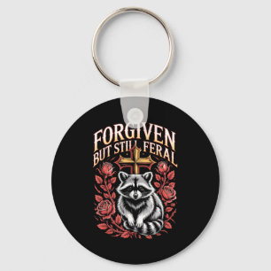Chaveiro Perdoado Mas Ainda Feral Guaxinim Cota Cristã