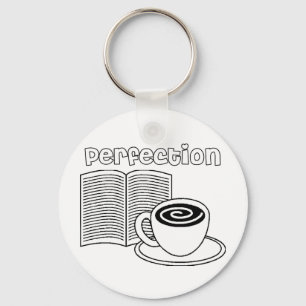 Chaveiro Perfeição do livro & do chá