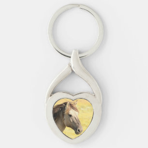 Chaveiro Perfil bege do cavalo