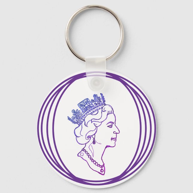 Chaveiro Perfil da Rainha Elizabeth (Verso)