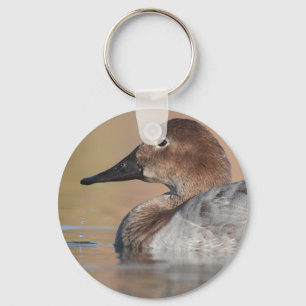 Chaveiro Perfil do pato de Canvasback feminino
