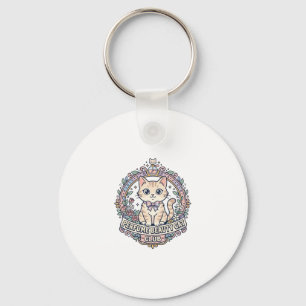 Chaveiro Perfume Beleza Gato Gato Fofo Design de Camiseta -