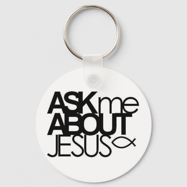 Chaveiro Pergunte-Me Sobre Jesus Key Chain (Frente)