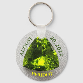 Chaveiro Peridot Trillion