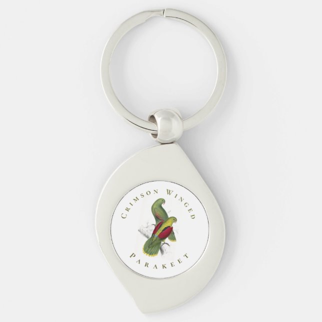 Chaveiro Periquito Amarelo Vermelho Amarelo Vermelho Amarel (Frente)