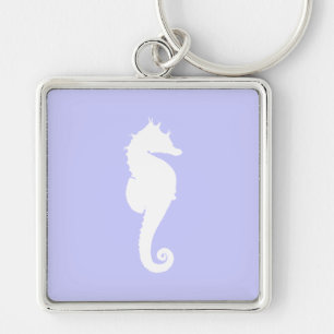Chaveiro Periwinkle e Cavalo-Marinho Branco