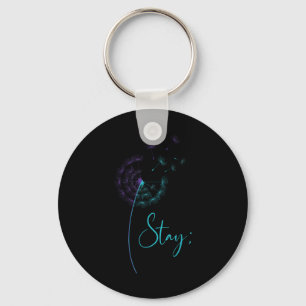 Chaveiro Permanecer Semicolon Teal &amp; Suicídio De Dandel