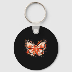 Chaveiro Permissão de Consciência Borboleta Laranja Fita