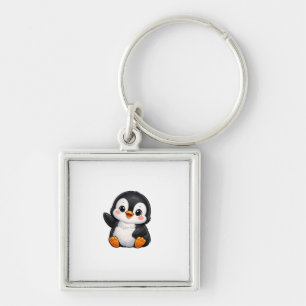 Chaveiro Personagem de desenho animado de filhote de pingui