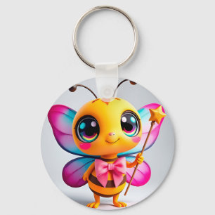 Chaveiro Personagem de Fada Abelha de Desenho Adorável