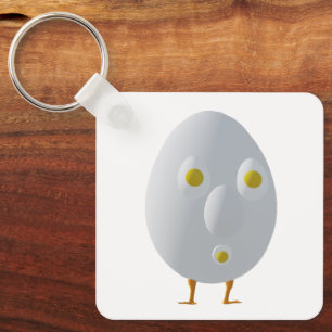 Chaveiro Personagem de Ovo Excêntrico RG & RA Design Fofo