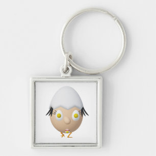 Chaveiro Personagem de Ovo Excêntrico RG & RA Design Fofo