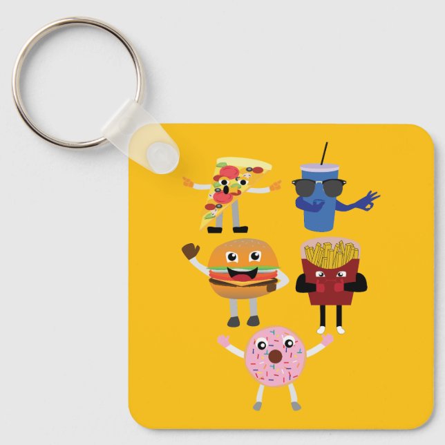 Chaveiro Personagens de Comida (Frente)