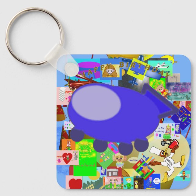 Chaveiro Personagens de desenho animados de espaçamento div (Frente)