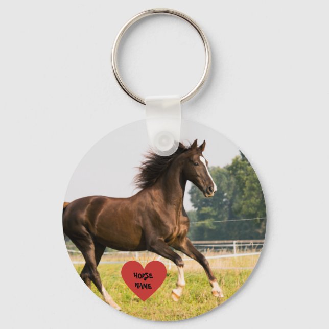 Chaveiro Personalised Horse and pony owner photo (Frente)