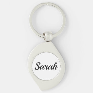 Chaveiro personalisierbar Vorname Sarah schwarz weiß