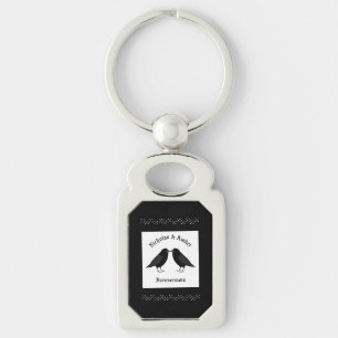 Chaveiro Personalização do Casamento Gótico Beijando Ravens