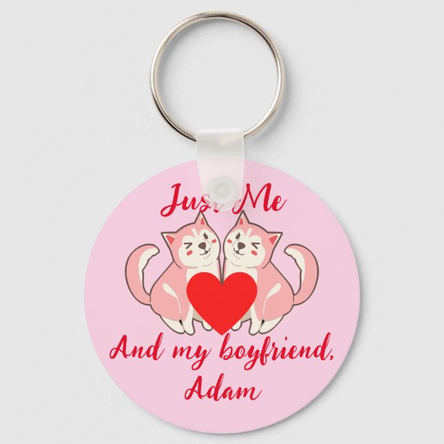 Chaveiro personalização personalizada do casal de namorados (Frente)