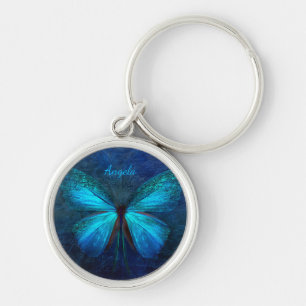 Chaveiro Personalizada Borboleta Azul Mística 