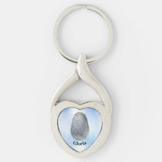 chaveiro personalizada em forma de impressão digit