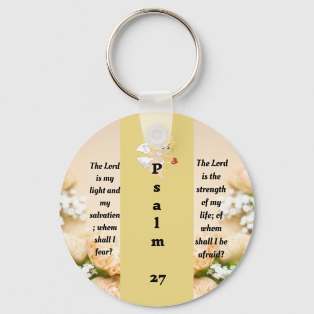 Chaveiro personalizada Psalm 27:1 (Frente)