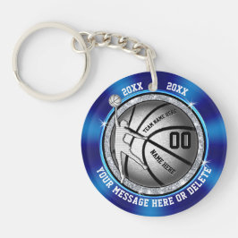 Chaveiro personalizado barato azul do basquetebol