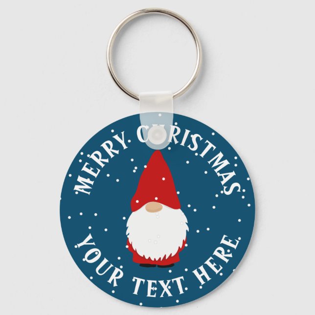 Chaveiro personalizado com troll de gnomo de neve  (Frente)