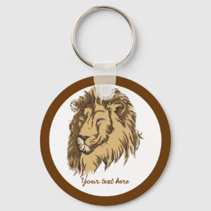 Chaveiro personalizado da cabeça de leão