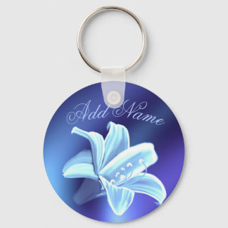 Chaveiro Personalizado da Flor Azul bonito
