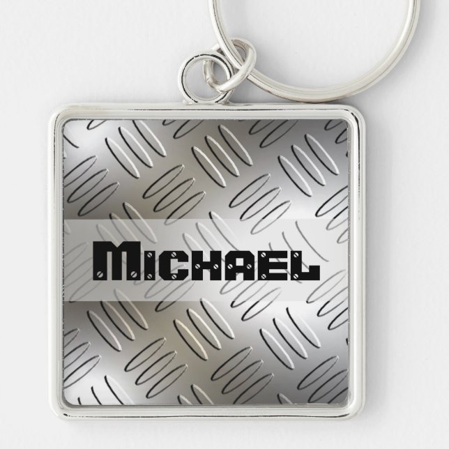 Chaveiro personalizado da placa do diamante do (Frente)