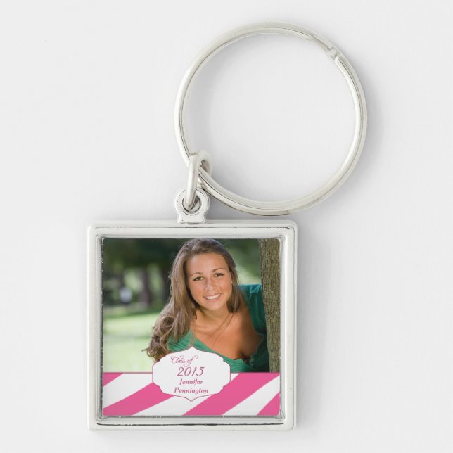 Chaveiro personalizado da zebra do rosa da (Frente)