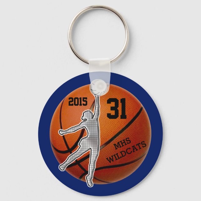 CHAVEIRO PERSONALIZADO DE basquete SEU TEXTO, COR (Frente)