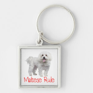 Chaveiro Personalizado de Cachorrinho Maltês Branc