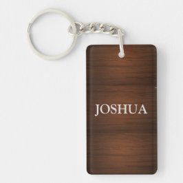Chaveiro personalizado de estilo de madeira