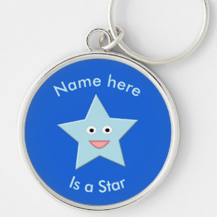 Chaveiro personalizado de estrela de celebração