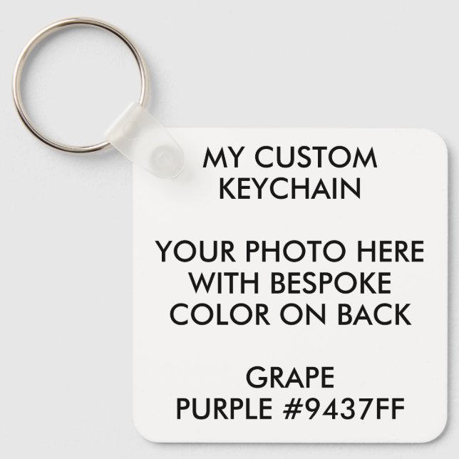 Chaveiro Personalizado de FOTO Personalizado - PUR (Frente)