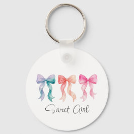 Chaveiro Personalizado de Menina Doce | Laço com N