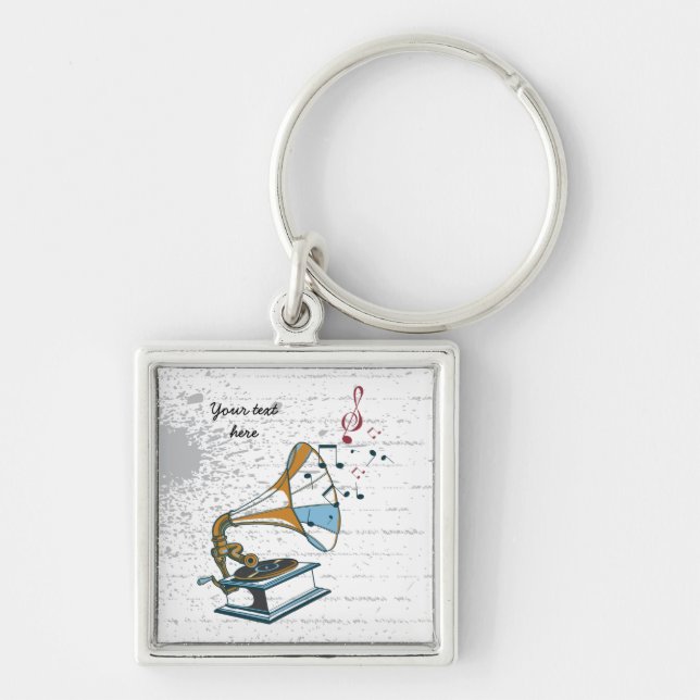 Chaveiro personalizado de revisão gramofone (Frente)